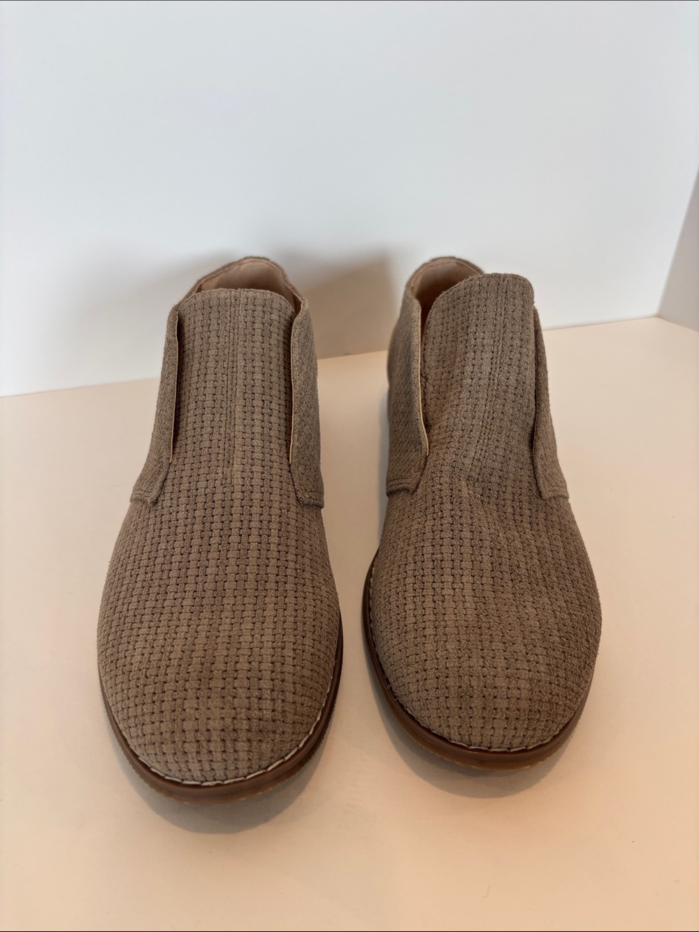 Franco Sarto Women's Textured Slip-On Ankle Booties in Grey Size 9M NWT